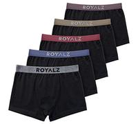 ROYALZ 5 Pack Boxer Shorts Lifestyle for Men Classic Man Underpants for Sports and Casual wear, 5 Sets (95% Cotton / 5% Spandex), Color:Set 034 (Pack of 5 - Multicolored), Size:L