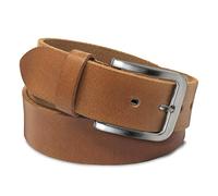 ROYALZ womens leather belt made of robust 4mm buffalo-leather, vintage for jeans-womens-belt with buckle full-leather 38mm, size:Waist size 95 cm = Belt length 110 cm, Color:Brown - brushed buckle
