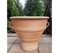 Roybaki Cretan Greek Terracotta Pot Planter by Artisan Cabin - Large 50cm high X 55cm dia - Handmade in Crete - Guaranteed Frost Proof - UK Seller - £175.00