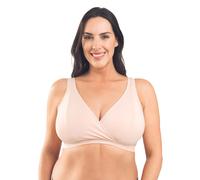 Royce Lingerie Women's Mia Cross Over Non Wired Lounge Bra in Pale Pink | Size: 34F/FF Royce Lingerie Pale Pink 34F/FF
