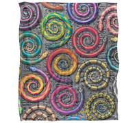 Royce Mcclure Hisstory Snake Silky Supersoft Blanket Multicoloured (152Cm X 127Cm)