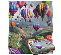 Royce Mcclure Hot Air Balloon Sky Roads Silky Touch Super Soft Throw Blanket 152 X 127 cm