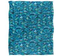 Royce Mcclure Mod Squad Silky Dolphin Supersoft Blanket Blue/red (152Cm X 127Cm)