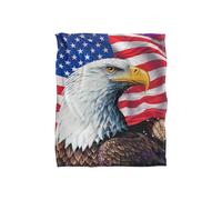 Royce Mcclure Rockets Red Glare American Flag Eagle Silky Touch Super Soft Throw Blanket 152 X 127 cm JQ Licensing White One Size