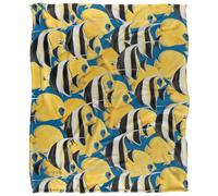 Royce Mcclure Rush Hour Silky Tropical Fish Supersoft Blanket Multicoloured (152Cm X 127Cm)