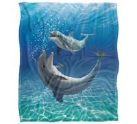 Royce Mcclure Silky Dolphin Bubbles Supersoft Blanket Blue/grey/white (152Cm X 127Cm)