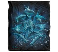 Royce Mcclure Silky Dolphin Twister Dark Water Supersoft Blanket Blue/black (152Cm X 127Cm)