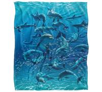 Royce Mcclure Silky Dolphin Waves Supersoft Blanket Multicoloured (152Cm X 127Cm)