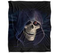 Royce Mcclure Silky Grim Reaper Supersoft Blanket Black/white (152Cm X 127Cm)