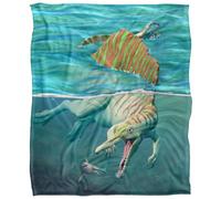 Royce Mcclure Silky Spinosaurus Dinosaur And Shark Supersoft Blanket Multicoloured (152Cm X 127Cm)