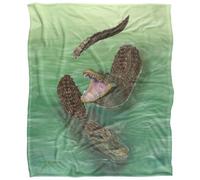 Royce Mcclure Silky Swamp Alligators Supersoft Blanket Multicoloured (152Cm X 127Cm)
