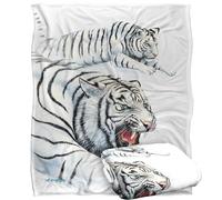 Royce Mcclure White Tigers Silky Touch Super Soft Throw Blanket 152 X 127 cm
