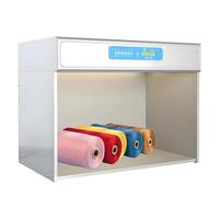 RoyceBee 6-Light Source Color Matching Cabinet | D65, TL84, F, UV, CWF, TL83/U30 Professional Color Assessment Box, Metamerism Tester Color Viewing Booth for Textile Printing Paint Quality Control