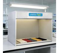 RoyceBee Color Assessment Box with 6 Light Sources (D65, TL84, F/A, UV, CWF, U30) Color Matching Cabinet with Metamerism Test & Auto Light Switching for Textile, Printing, Toys, Cosmetics