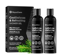 Roycederm Antifungal Body Wash for Men - Helps with Athlete’s Foot, Jock Itch & Ringworm - Cooldefense Shower Gel with Tea Tree & Menthol Post-Workout Cleanse - SLS-Free, 2 Pack