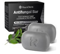 RoyceDerm Antifungal Soap Bar - Helps with Athlete’s Foot, Jock Itch, Ringworm for Active Skin - Relieves Itching Burning Scaling and Discomfort with Tea Tree Oil, Charcoal & Volcanic Ash