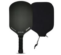 ROYCELONG Pickleball Paddles T700 Carbon Fiber Pickleball Rackets Lightweight Training Racquet Set for Beginners to Advanced Players USAPA Compliant Quiet 16mm Core Portable Bag (All Black, 1 Pack)