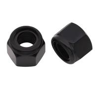 RoyceMart M5-0.8 (50 Pack) Stainless Steel Hex Lockuts, Metric Nylon Insert Hexagon Lock Nuts, Stainless Steel 304 (18-8), UNC Coarse Thread, Black Coated