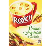 Royco Dehydrated Soup Cream of Asparagus and Croutons 4 x 20cl Sachets - 60g