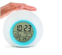 ROYEO Kids Alarm Clocks, Digital Wake Up Clock with 7 Colors Changing Night Light & 6 Optional Alarm Nature Sounds, with Temperature Calendar, Digital Clock for Kids Girls Boys xmas Gifts