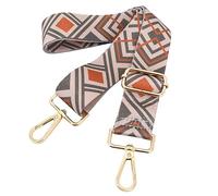 ROYGBCP Purse Straps Replacement Crossbody Shoulder Bag Strap Style Multicolor Canvas Crossbody Strap for Handbags, Khaki-fg, Width 1.5"