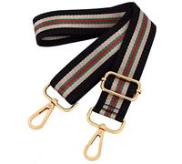 ROYGBCP Replacement Purse Strap Crossbody Straps for Purses Guitar Style Handbags Straps, Stripe-Gold hardware