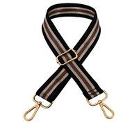 ROYGBCP Replacement Purse Strap Crossbody Straps for Purses Guitar Style Handbags Straps, Stripe-Gold hardware