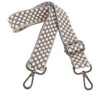 ROYGBCP Replacement Purse Strap Shoulder Strap Adjustable Crossbody Strap for Women Crossbody Wide Shoulder Bag, Dot Grey-gun Metal Buckle, 26" to 52"