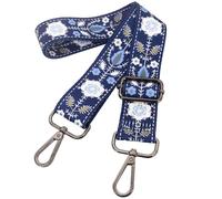ROYGBCP Replacement Purse Strap Shoulder Strap Adjustable Crossbody Strap for Women Crossbody Wide Shoulder Bag, Blue Snowflake-gold Metal