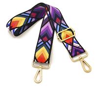 ROYGBCP Replacement Purse Strap Shoulder Strap Adjustable Crossbody Strap for Women Crossbody Wide Shoulder Bag, Rainbow-gold Metal, 3.8cm / 1.5in width, 23 - 51 in length