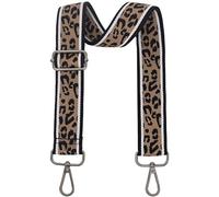 ROYGBCP Replacement Purse Strap Shoulder Strap Adjustable Crossbody Strap for Women Crossbody Wide Shoulder Bag, Mystic Leopard-gun Metal Buckle, 26” to 52”