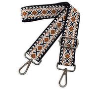 ROYGBCP Replacement Purse Strap Shoulder Strap Adjustable Crossbody Strap for Women Crossbody Wide Shoulder Bag, Blackf-gun Metal Buckle, 26” to 52”