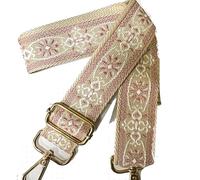 ROYGBCP Replacement Purse Strap Shoulder Strap Adjustable Crossbody Strap for Women Crossbody Wide Shoulder Bag, Pink Star-Gold Metal