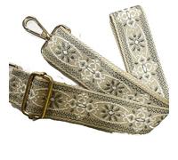 ROYGBCP Replacement Purse Strap Shoulder Strap Adjustable Crossbody Strap for Women Crossbody Wide Shoulder Bag, Grey Star-Gold Metal