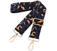 ROYGBCP Replacement Purse Strap Shoulder Strap Adjustable Crossbody Strap for Women Crossbody Wide Shoulder Bag, Bw Blue-gold Metal Buckle, 26" to 52"