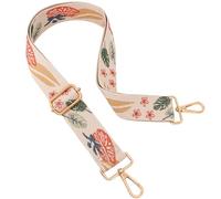 ROYGBCP Replacement Purse Strap Shoulder Strap Adjustable Crossbody Strap for Women Crossbody Wide Shoulder Bag, Khaki Leaves-gold Hardware