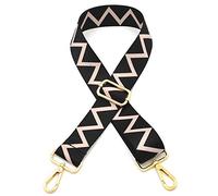 ROYGBCP Replacement Purse Strap Shoulder Strap Adjustable Crossbody Strap for Women Crossbody Wide Shoulder Bag, Fold Line-gold Metal, 3.8cm / 1.5in width, 23 - 51 in length