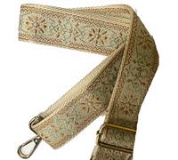 ROYGBCP Replacement Purse Strap Shoulder Strap Adjustable Crossbody Strap for Women Crossbody Wide Shoulder Bag, Orange Star-Gold Metal