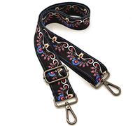 ROYGBCP Replacement Purse Strap Shoulder Strap Adjustable Crossbody Strap for Women Crossbody Wide Shoulder Bag, Phoenix-black Hardware, 1.5 '' - 51''