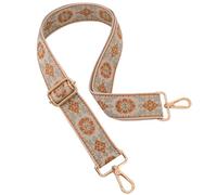 ROYGBCP Replacement Purse Strap Shoulder Strap Adjustable Crossbody Strap for Women Crossbody Wide Shoulder Bag, Orange Flowers-gold Hardware