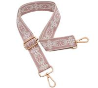 ROYGBCP Replacement Purse Strap Shoulder Strap Adjustable Crossbody Strap for Women Crossbody Wide Shoulder Bag, Pink Star-gold Metal