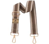 ROYGBCP Replacement Purse Strap Shoulder Strap Adjustable Crossbody Strap for Women Crossbody Wide Shoulder Bag, Khaki Diagonal-gold Hardware, 1.5 inches (3.8 cm) wide