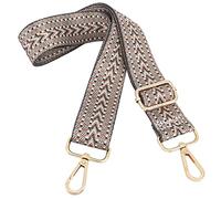 ROYGBCP Wide Canvas Crossbody Replacement Strap, Adjustable Embroidered Multi-Pattern Color Shoulder Strap for Handbag, Crossbody Bag