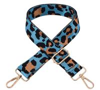 ROYGBCP Wide Leopard Purse Strap Replacement - Wide Adjustable Crossbody Shoulder Belt Handbag Strap with Gold Metal Buckle
