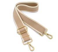 ROYGBCP Women's Purse Strap Adjustable Crossbody Strap Bag Handbag Purse Strap Polyester Blend Classic Carabiner, khaki, 130 cm
