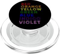 ROYGBIV Rainbow Colors Spell Out Design PopSockets PopGrip for MagSafe