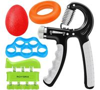 roygra Grip Strength Trainer (5 Pack), Forearm Strengthener Exerciser, Hand Strengthening Devices, Finger Strengthener, Workout Exercise Fitness Equipment, Baseball Climbing Calisthenics Basketball