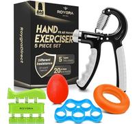roygra Grip Strength Trainer (5 Pack), Forearm Strengthener Exerciser, Hand Strengthening Devices, Finger Strengthener, Workout Exercise Fitness Equipment, Baseball Climbing Calisthenics Basketball