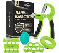 roygra Grip Strength Trainer (5 Pack), Forearm Strengthener Exerciser, Hand Strengthening Devices, Finger Strengthener, Workout Exercise Fitness Equipment, Baseball Climbing Calisthenics Basketball