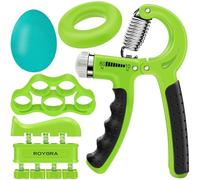 roygra Grip Strength Trainer (5 Pack), Forearm Strengthener, Hand Strengthening Devices, Hand Exercisers for Strength, Finger Strengthener, Wrist Exerciser, Baseball Climbing Calisthenics Basketball